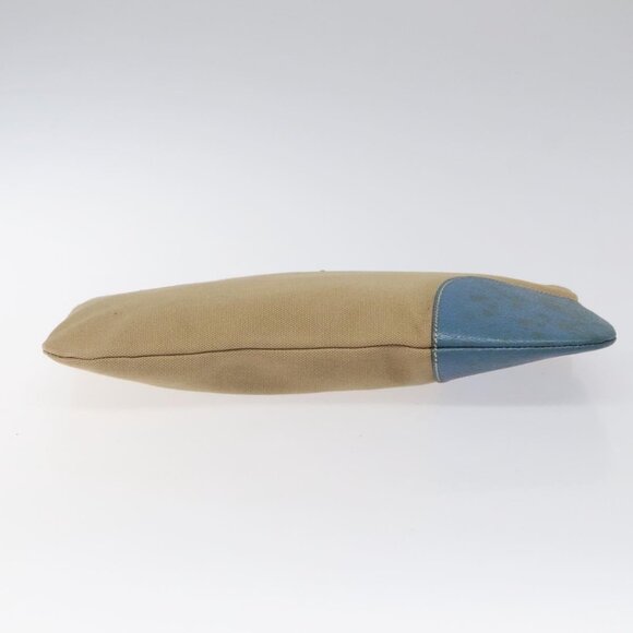 PRADA Clutch Bag Canvas Beige Silver Auth BD1747 - Picture 6 of 16